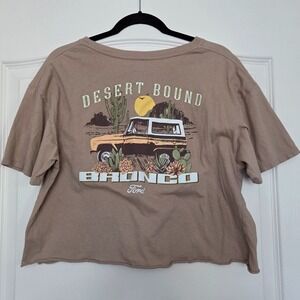 Ford Bronco Desert Bound Graphic Crop T-shirt Sz XL‎ Streetwear Grunge Y2K